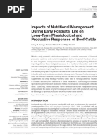 Impacts of Nutritional Management During Early Postnatal Life On Long-Term Physiological and Productive Responses of Beef Cattle