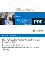 Microsoft Official Course: Designing and Implementing An AD DS Organizational Unit Infrastructure