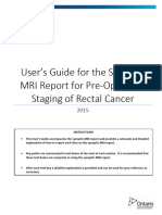 User's Guide For The Synoptic MRI Report For Pre-Operative Staging of Rectal Cancer, 2015 - CCOMRIRectalStagingUserGuide