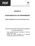 Módulo Fundamentos de Enfermería para Asimilados