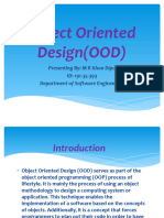 Object Oriented Design (OOD) : Presenting By: M R Khan Dipu ID: 191-35-393 Department of Software Engineering