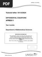 Tutorial Letter 101-APM2611-2024