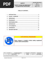 Safety, Alarm and Emergency System Bypass Procedure