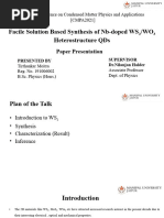 Facile Solution Based Synthesis of Nb-Doped WS2