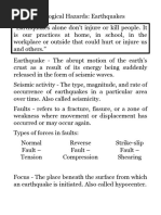 Geological Hazards Earthquake