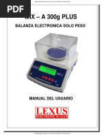 Balanzas Digitales de Precision Mix A 300 Lexus Manual Espanol