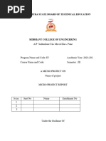 Microproject Report