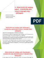 9.principios de Norma Más Favorable, Condición Más Beneficiosa e Indubio Pro Operario