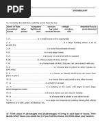 VOCABULARY Accommodation