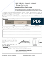 Physique-Chimie DNB 2023 - Nouvelle Caledonie