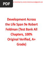 Test Bank For Development Across The Life Span 9e Robert Feldman