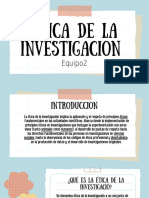 Etica de La Inv