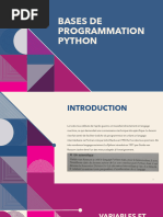 Bases de Programmation Python