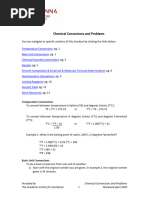 Chemical Conversions and Problems