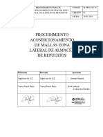 Procedimiento Acondicionamiento de Mallas Zona Lateral de Almacén de Repuestos