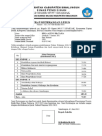 Format Surat Keterangan Lulus Jenjang SD Tahun 2022