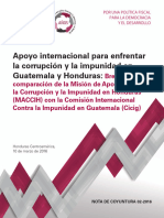 Apoyo Internacional para Enfrentar La Corrupcion y La Impunidad en Guatemala y Honduras 0