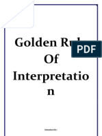 Golden Rule of Interpretation