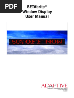 M BetaBrite Window Display User Manual