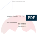 Instruction Manual of PLC WS3U-B Series: For The Following Models: WS3U-14MR-K-B WS3U-14MT-K-B WS3U-14MRT-K-B