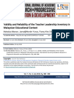 Validity and Reliability of The Teacher Leadership Inventory in Malaysian Educational Context 2