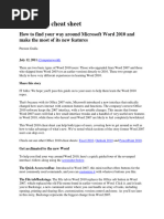 Word 2010 Cheat Sheet