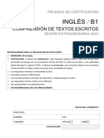 Inglés B1: Comprensión de Textos Escritos