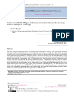 An Innovative Model of Higher Mathematics Curriculum Education Incorporating Artificial Intelligence Technology