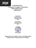 Lab Manual Computer Graphics Laboratory With Mini Project (18CSL67)