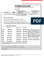 Parcelamento de Fatura: R$ 409,31 R$ 64,21 10 X R$ 64,21