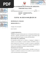 CAUSA 86-2023-0-0401-JR-DC-03: Corte Superior de Justicia de Arequipa Tercera Sala Civil