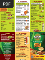 Eden Peri Peri (Dagenham) Take Away Menu Proof