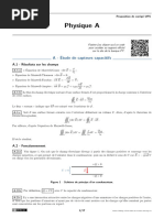 Physique A: A - Étude de Capteurs Capacitifs