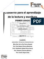 Cuaderno para El Aprendizaje de La Lectura y Esctritura. Primer Grado. Forleeb Sector 34. Lazaro Cardenas Mich. 2020 2021 Paquete 5