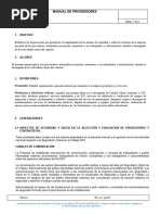 Manual de Proveedores Propuesta