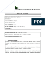 Plano Tematico de Economia Politica I - ISGN 2024