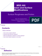 Lec 3 - Adhesion and Surface Modification