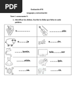 Evaluación N6 Lenguaje y Comunicacion