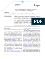 The Relationship Between The Implementation Levels of Industry 4.0 Technologies and Advanced Manufacturing Technologies