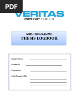 Log Book - MBA