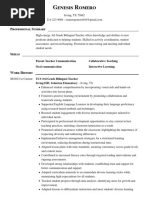 Genesis Romero Resume