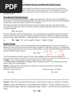 Worksheet MechanicalEnergy 2015 Discussed