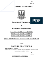 Draft Copy Syllabus BE Comp Engg R19