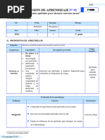 Sesión 2 - Buscamos Aptitudes para Alcanzar Nuestras Metas - DPCC 4to