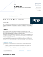 La Norme ISO 27005 - Étude de Cas 1 - Mise en Conformité