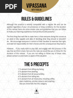 Vipassana Rules & Guidelines