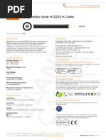 Photovoltaic Solar h1z2z2 K Cable