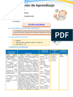 D3 A2 SESION COM. Escribe Anécdotas