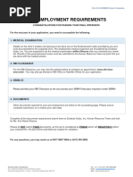 DSI - Pre Employment Requirements