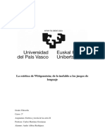 La Estética de Wittgenstein de Lo Inefable A Los Juegos de Lenguaje - Ander Albisu